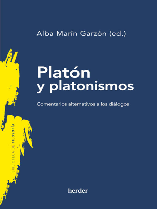Title details for Platón y platonismos by Alba Marín Garzón - Wait list